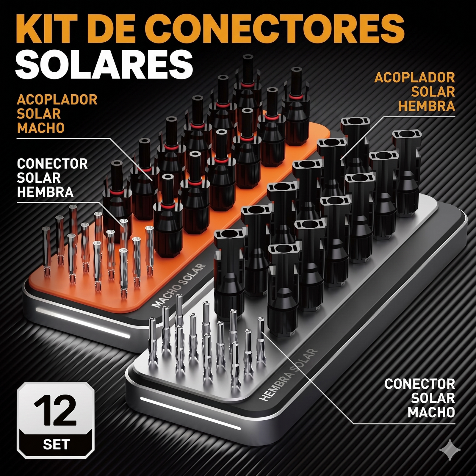 KIT Ponchadora MC4 Profesional + Pelacables + Accesorios + Estuche Viajero - Imagen 4
