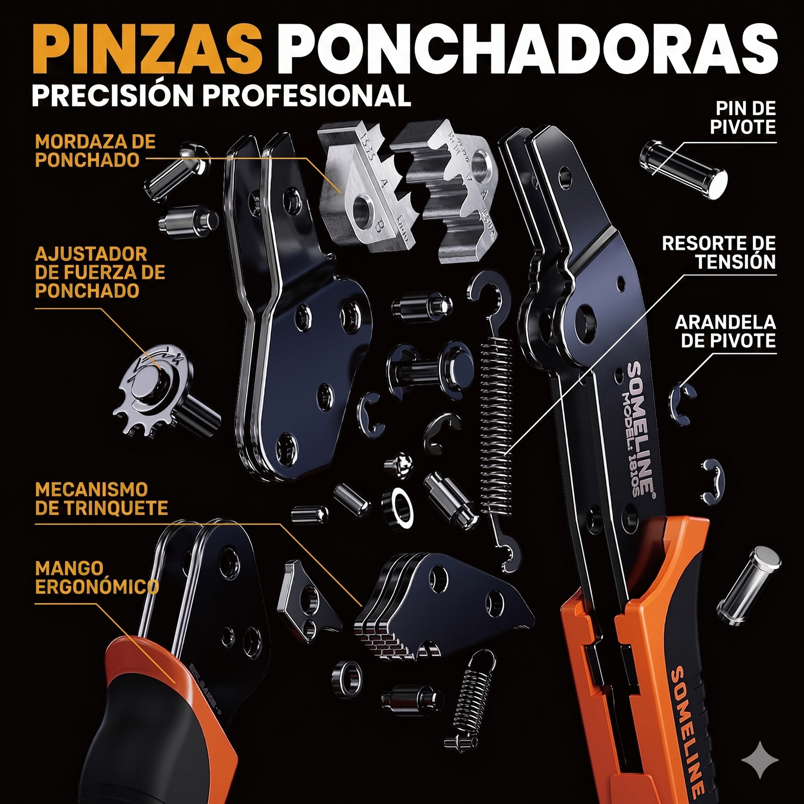 KIT Ponchadora MC4 Profesional + Pelacables + Accesorios + Estuche Viajero - Imagen 2